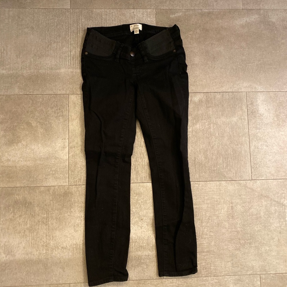 J Crew petite maternity toothpick, 24P black jean